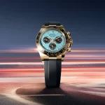 The High Quality Replica Rolex Daytona Yellow Gold with Turquoise Blue Lacquer Dial 126518LN